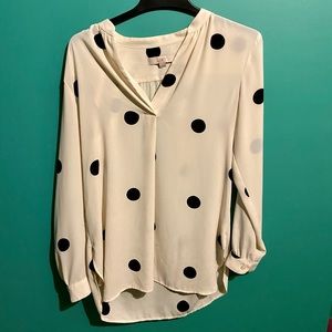 Loft - Polka Dot Blouse - Size M
